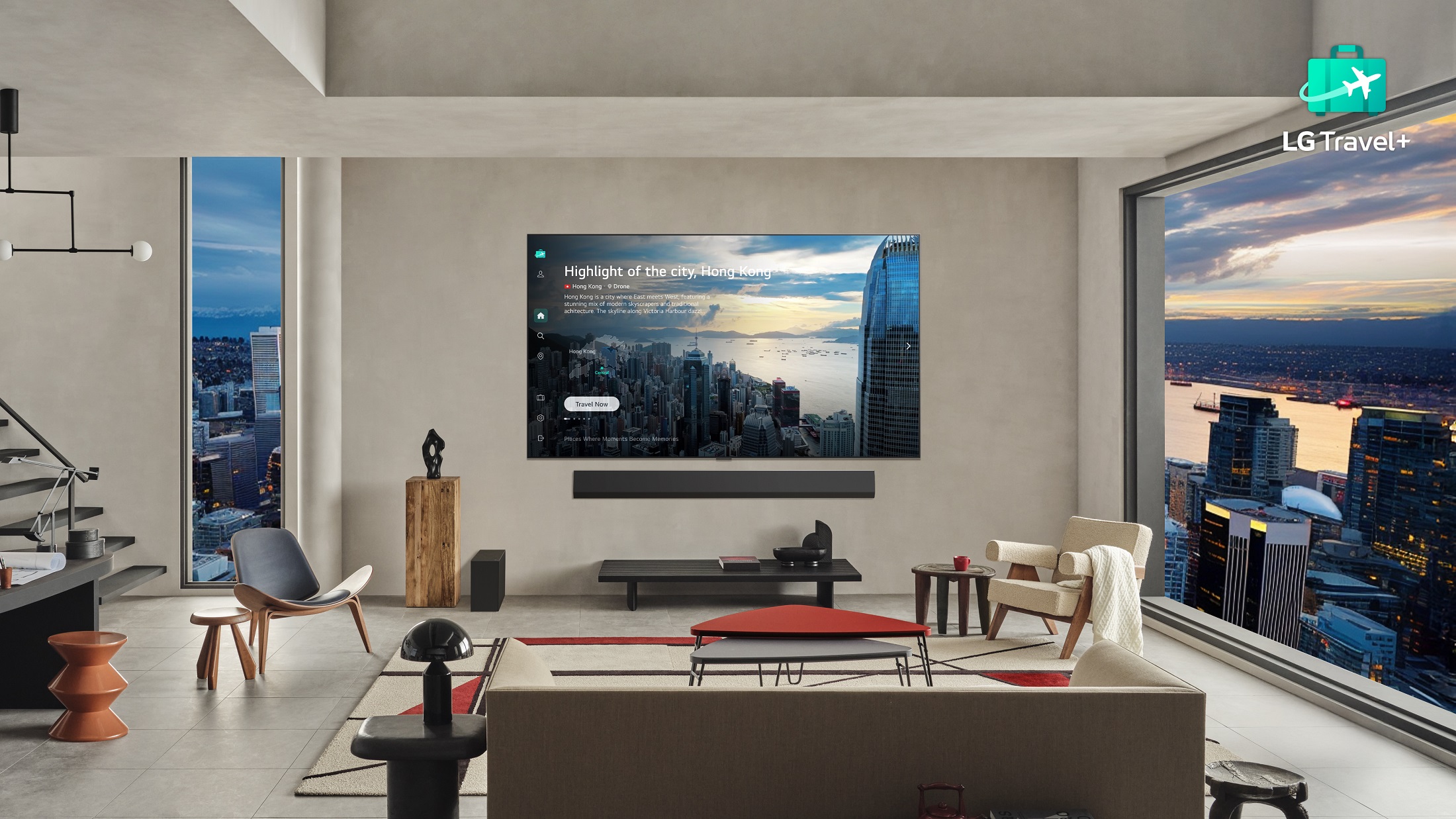 LG Travel+ - nowa platforma na telewizory Smart TV z webOS, na zdjęciu ekran telewizora
