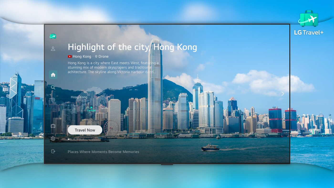LG Travel+ - nowa platforma na telewizory Smart TV z webOS, na zdjęciu ekran telewizora