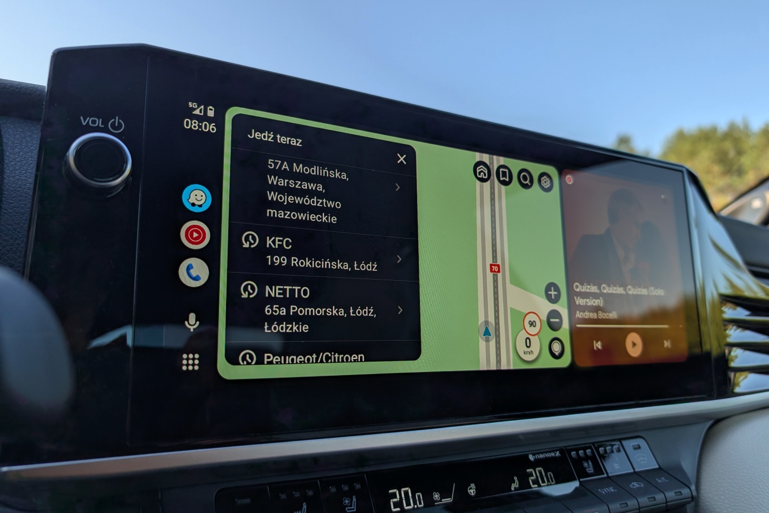 Android Auto Waze nawigacja YouTube Music