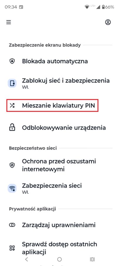 funkcja mieszanie klawiatury pin w aplikacji moto secure na smartfonach marki motorola źródło tabletowo.pl