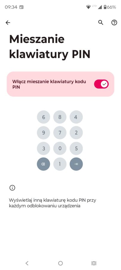 funkcja mieszanie klawiatury pin w aplikacji moto secure na smartfonach marki motorola źródło tabletowo.pl