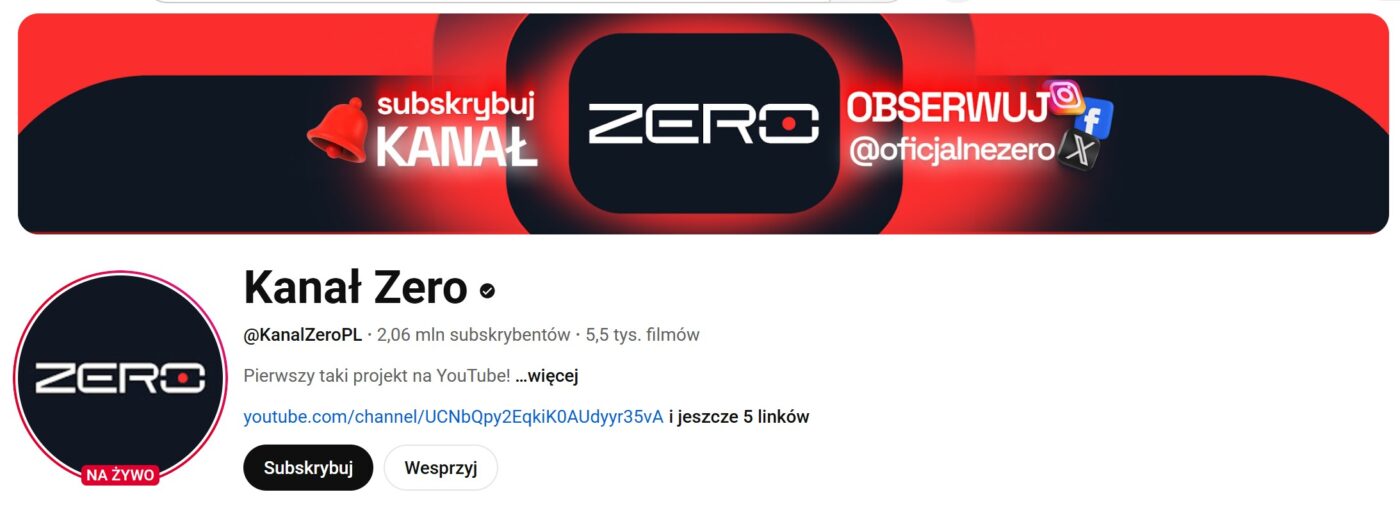 Kanał Zero na YouTube
