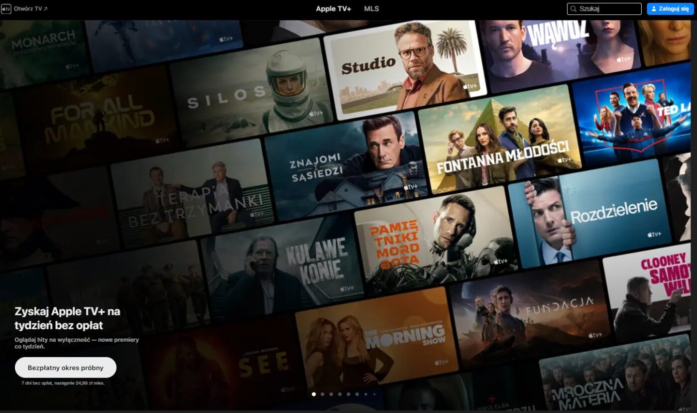 AppleTV+, platforma vod, serwis streamingowy, filmy i seriale