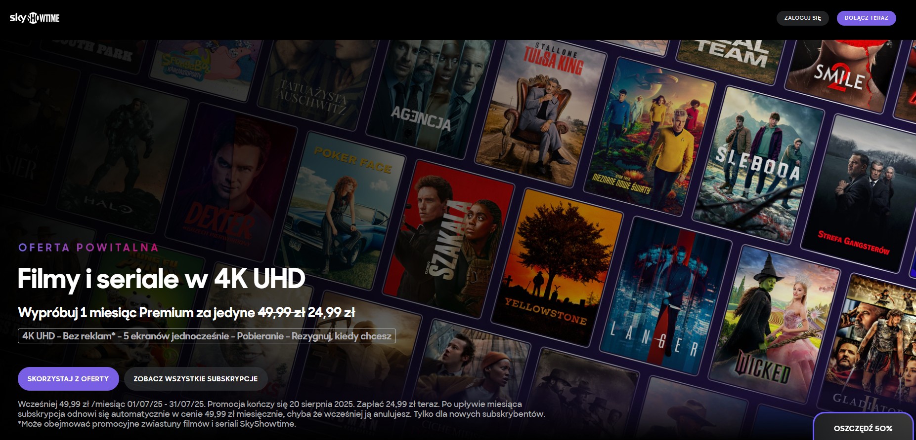 SkyShowtime, platforma vod, serwis streamingowy, filmy i seriale