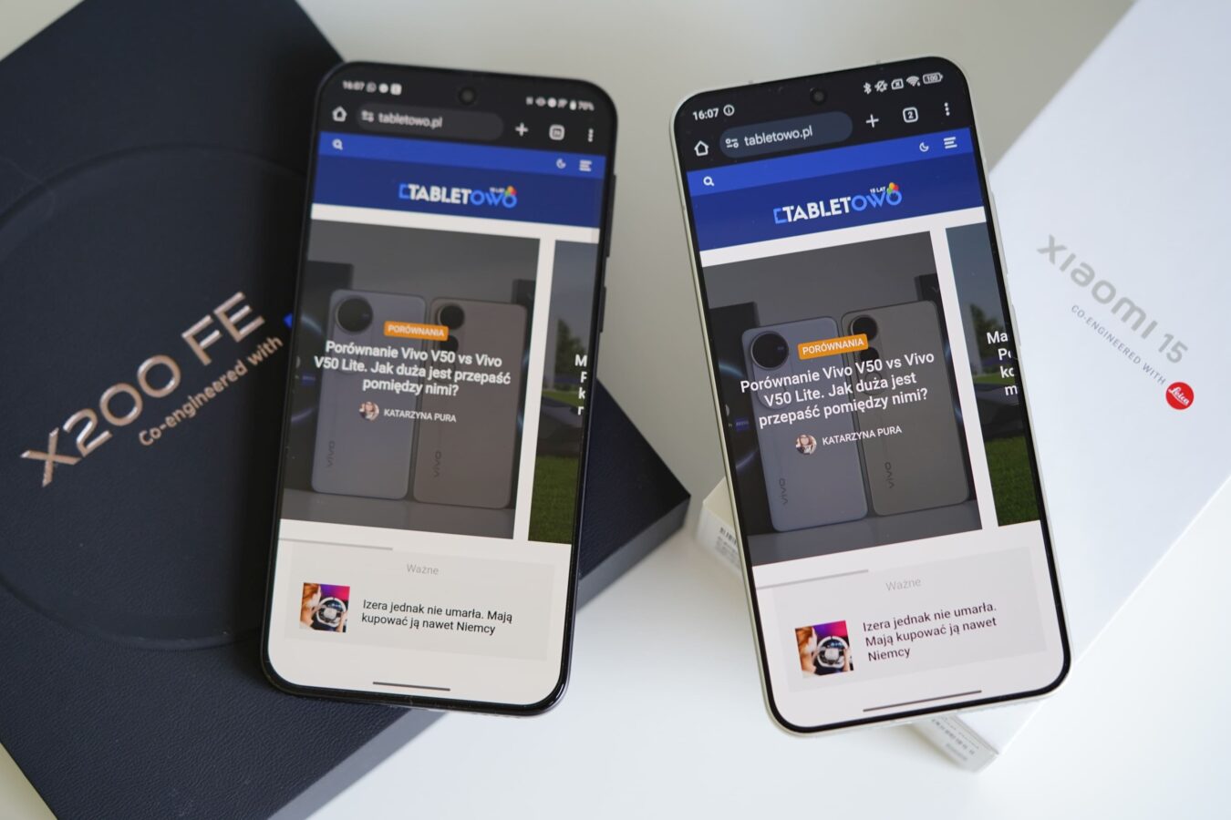 Vivo X200 FE vs Xiaomi 15