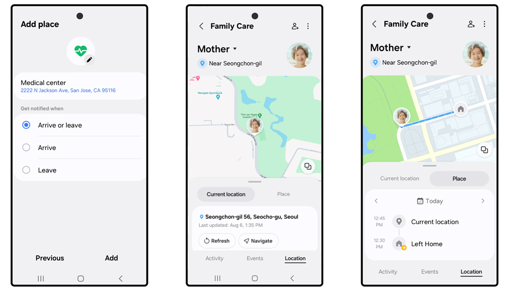 Samsung SmartThings Family Care