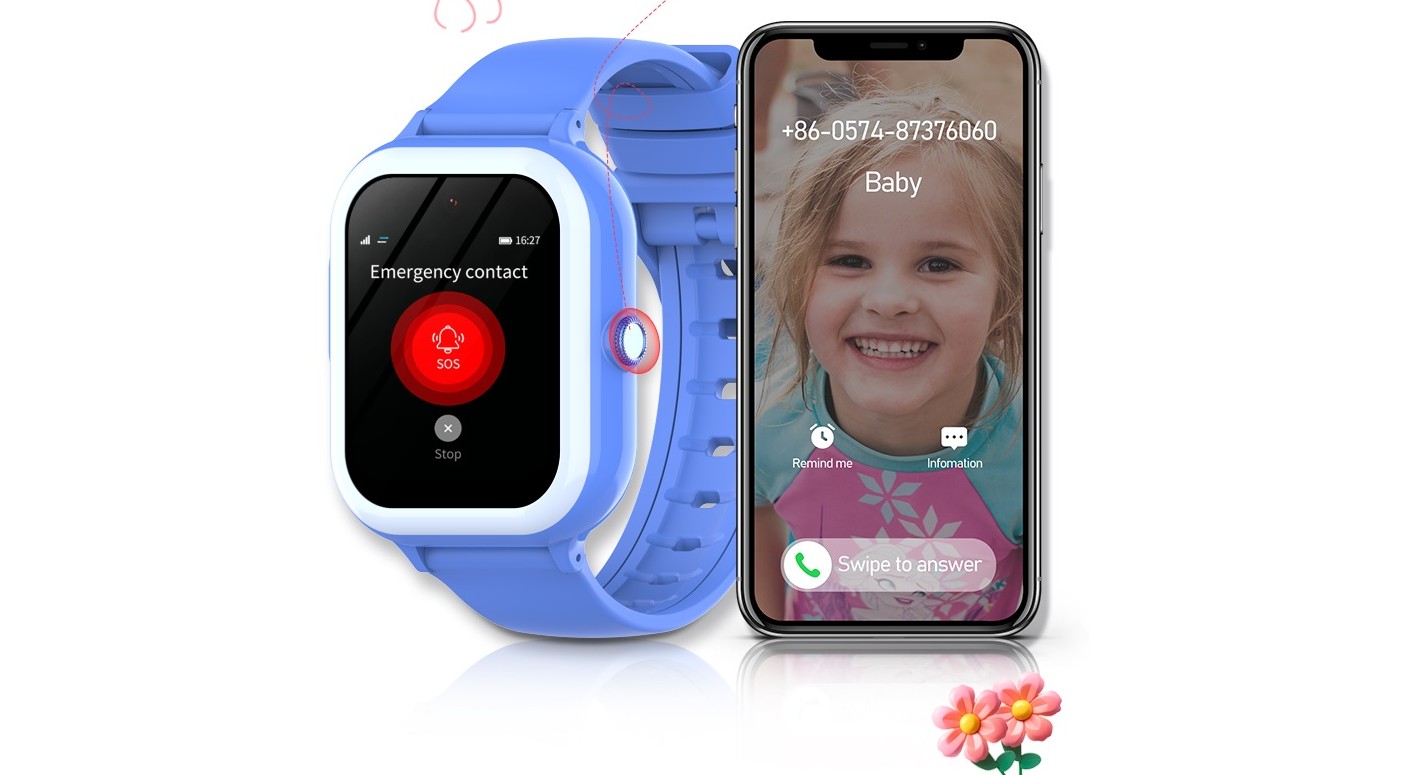 Smartwatch dla dziecka Rogbid K1, GPS, lokalizacja, aplikacja, SIM