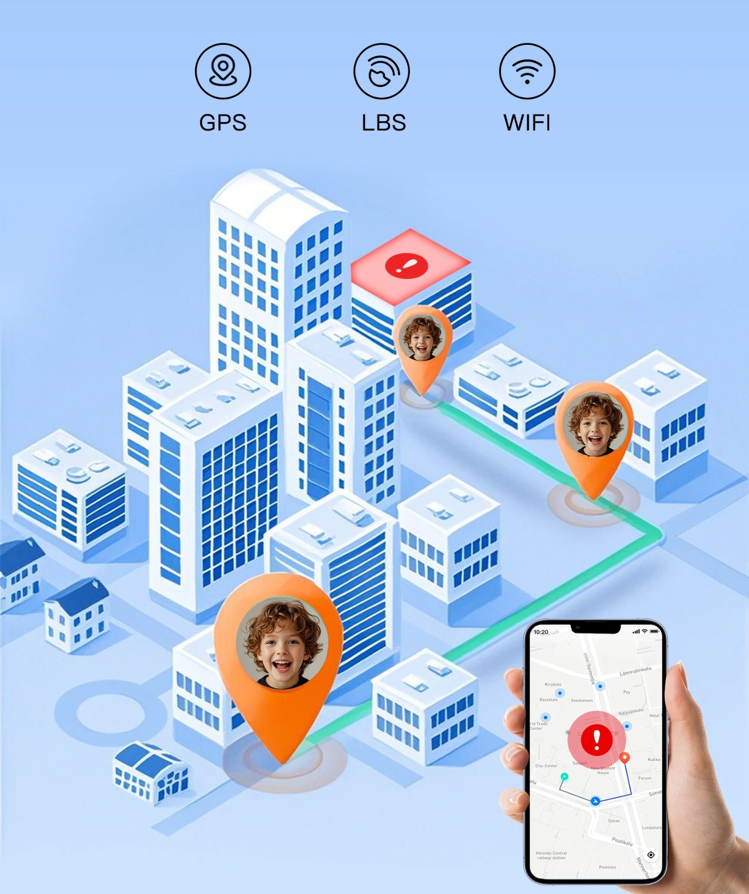 Smartwatch dla dziecka Rogbid K1, GPS, lokalizacja, aplikacja, SIM