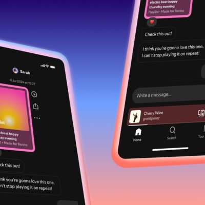 komunikator wiadomości w aplikacji spotify
