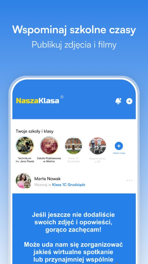 aplikacja nasza klasa
