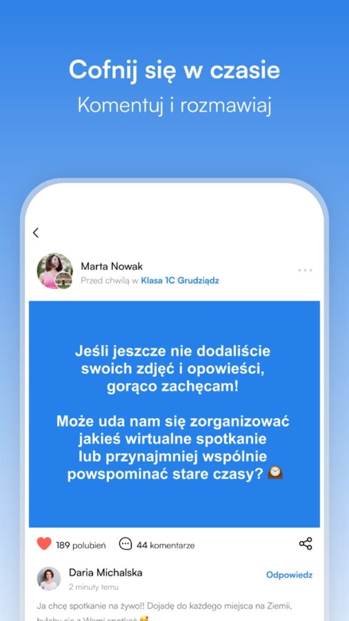 aplikacja nasza klasa