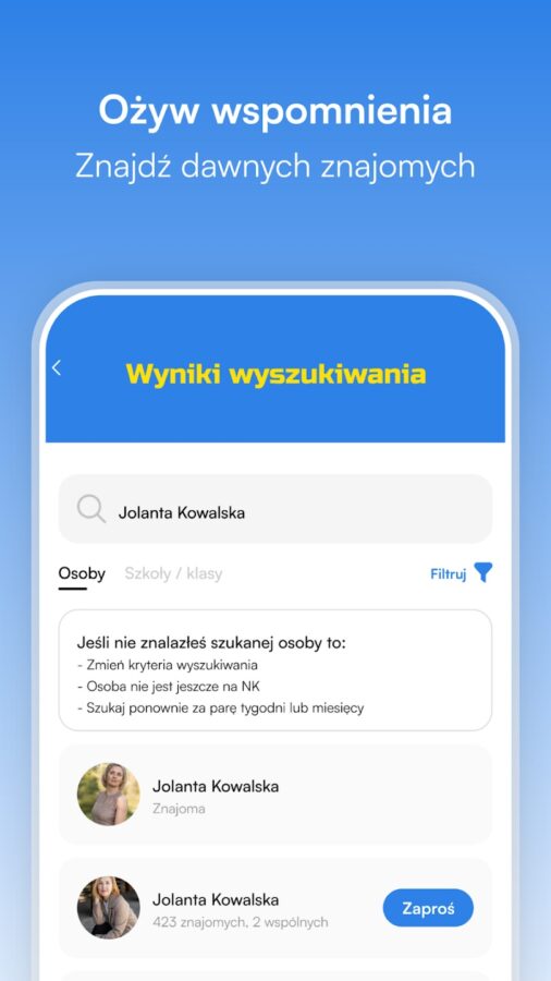aplikacja nasza klasa