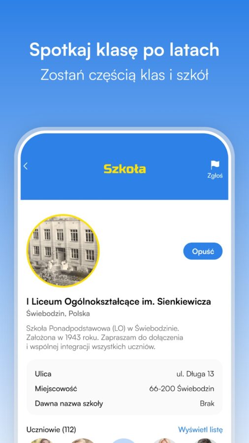 aplikacja nasza klasa