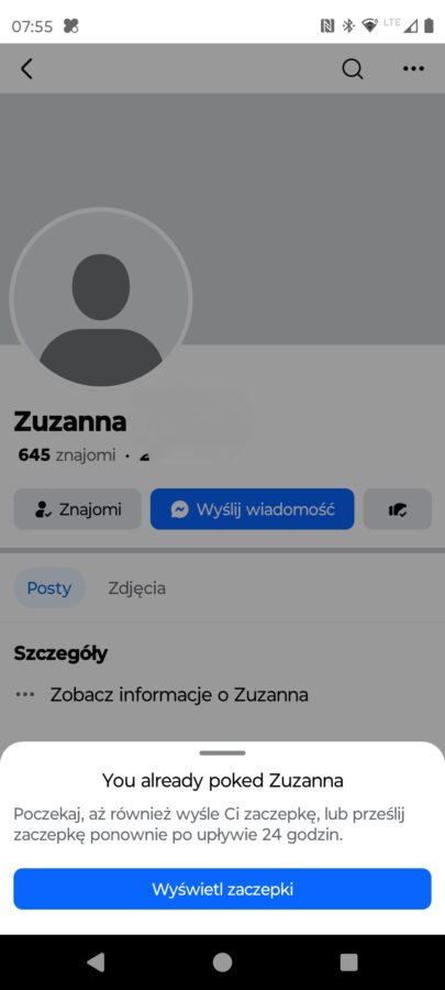 Zaczepki na Facebooku
