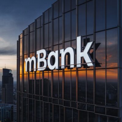 mBank, logo, budynek