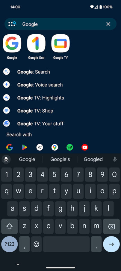 Nova Launcher screen