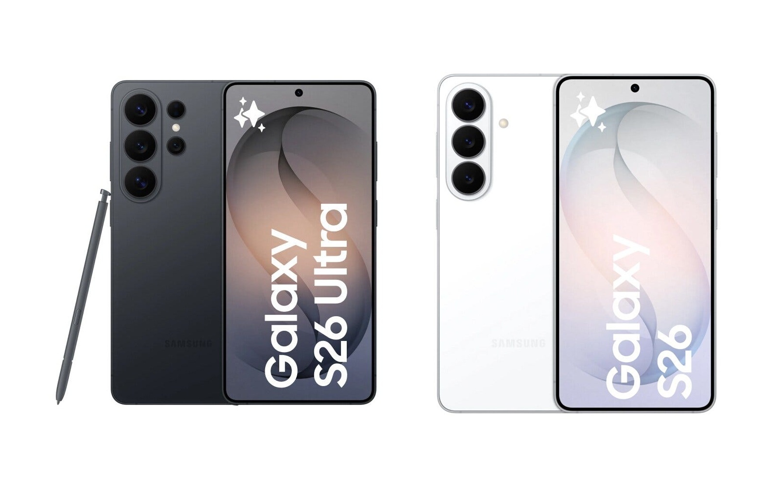 smartfony samsung galaxy s26 i galaxy s26 ultra smartphones render