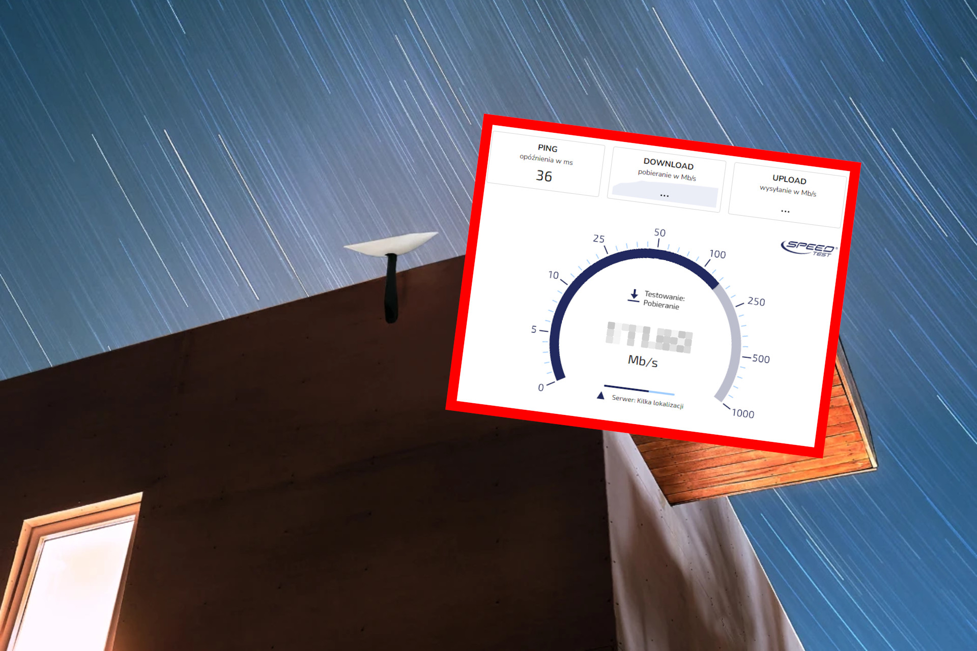 Starlink test prędkości