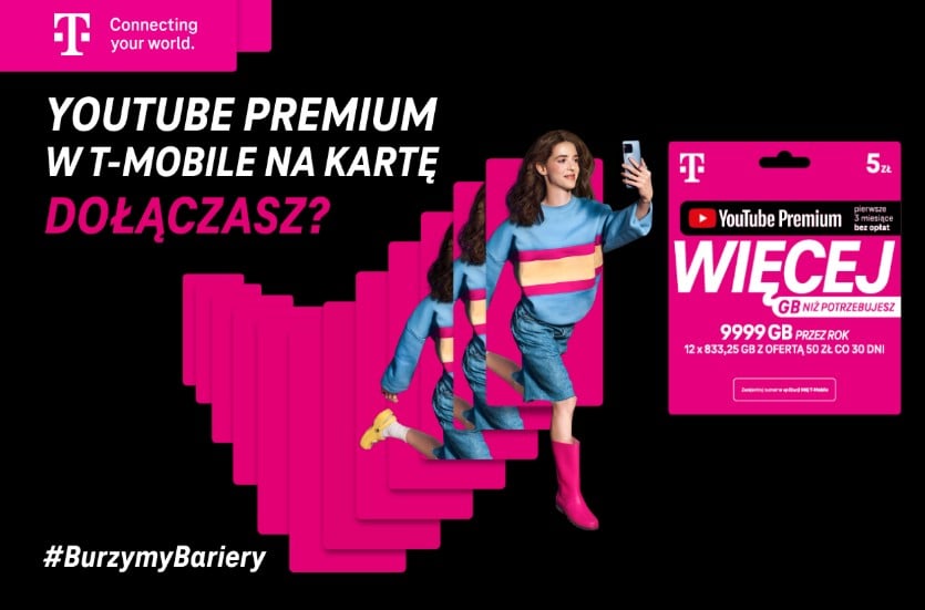 YouTube Premium za darmo nawet na 3 miesiące w T-Mobile na kartę