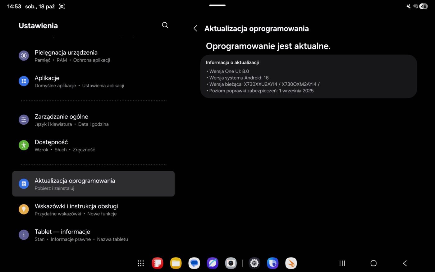 Samsung Galaxy Tab S11 Zrzuty ekranu