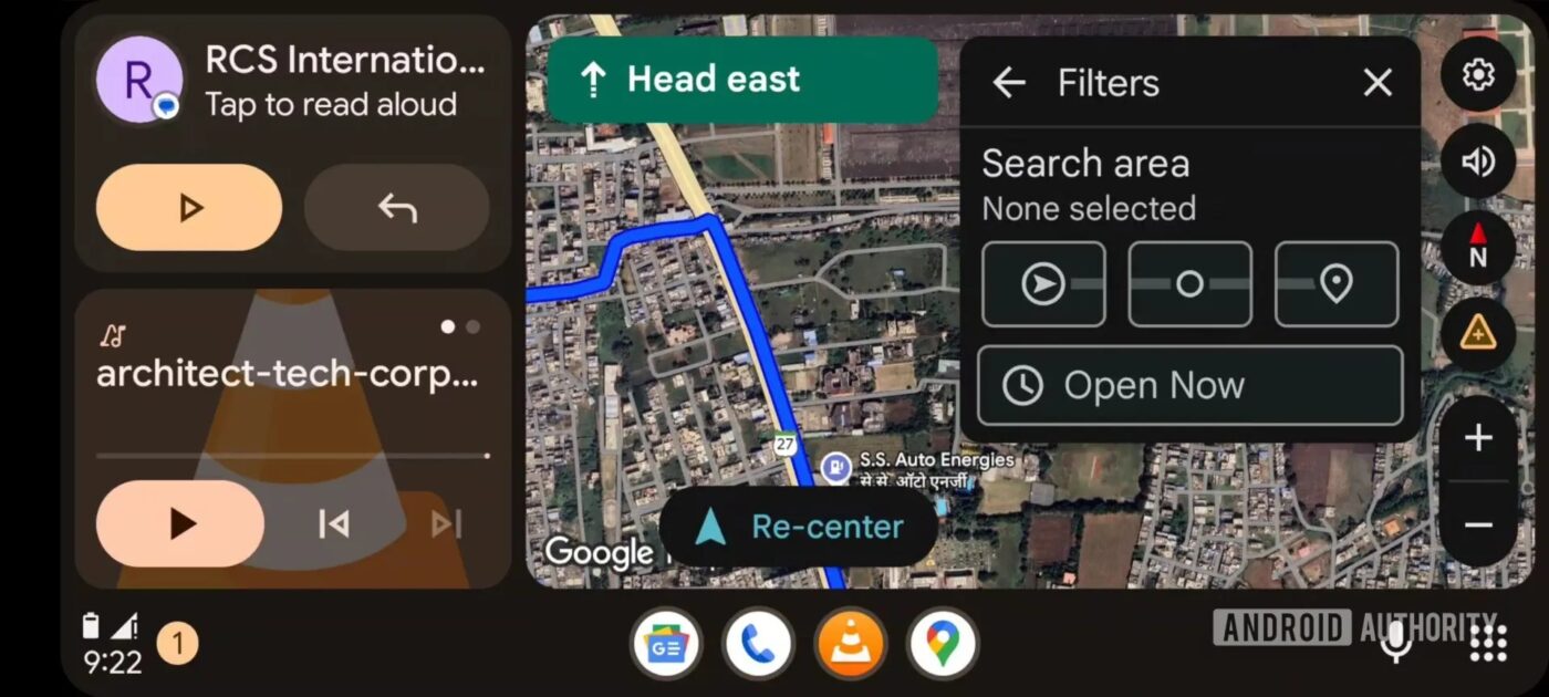 Android Auto nowe filtry w Mapy Google