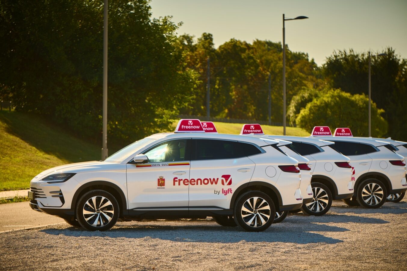 Freenow by Lyft BYD taxi