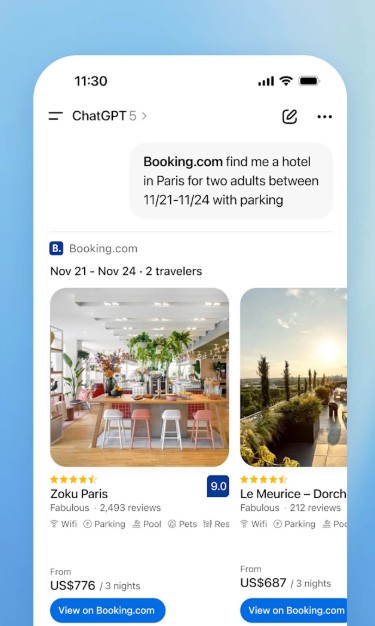 ChatGPT integracja z Booking