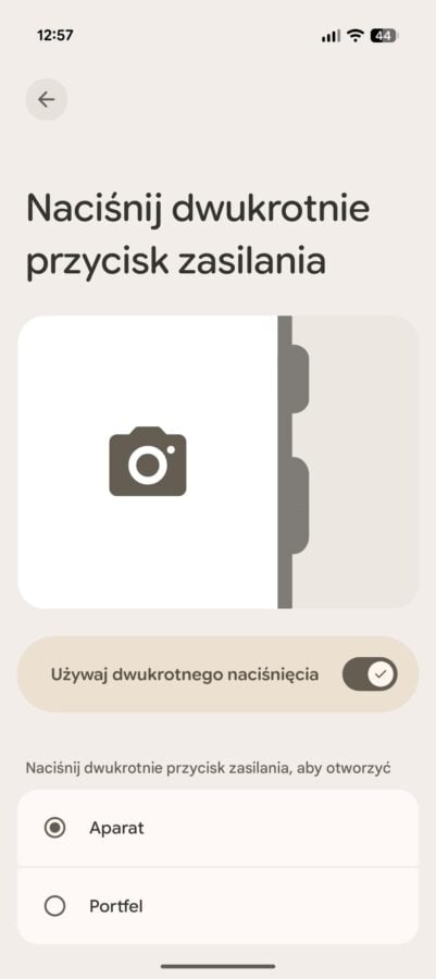 Google Pixel 10 - przycisk zasilania