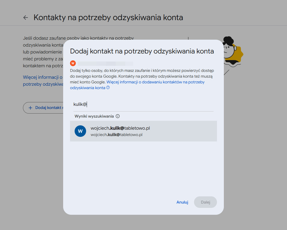 Google zaufane osoby