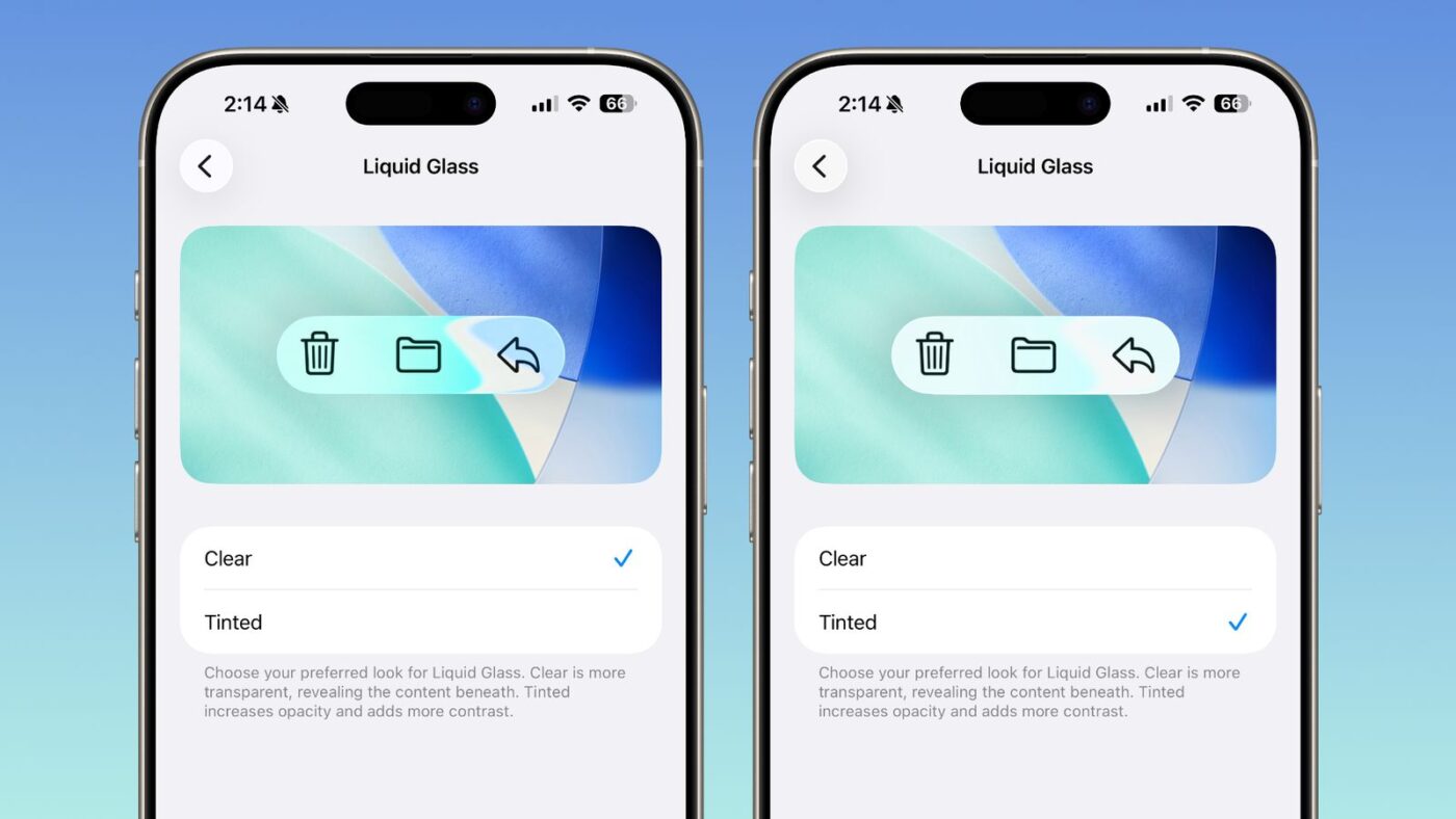 iOS 26.1 Liquid Glass