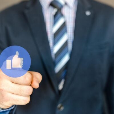 logo facebook like kciuk łapka w górę