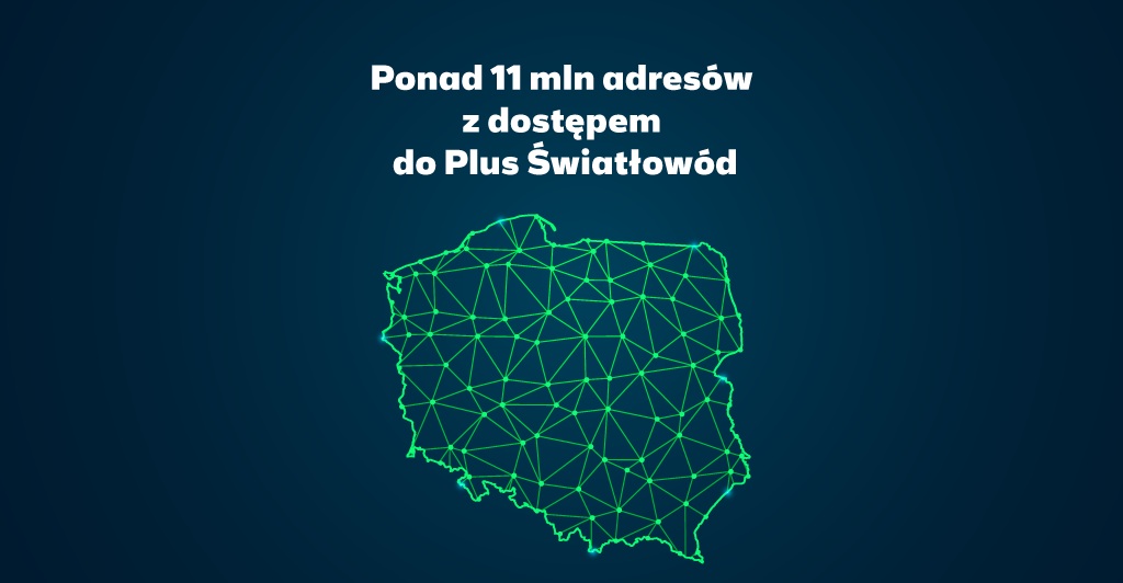 Już ponad 11 milionów adresów jest w zasięgu światłowodu Plusa