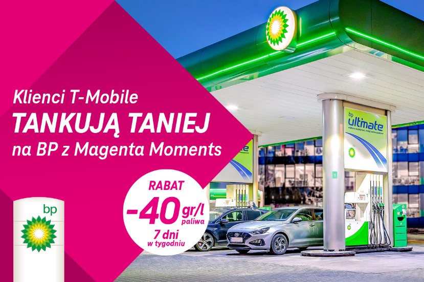 Rabaty na paliwo, Magenta Moments, T-Mobile, stacje benzynowe bp