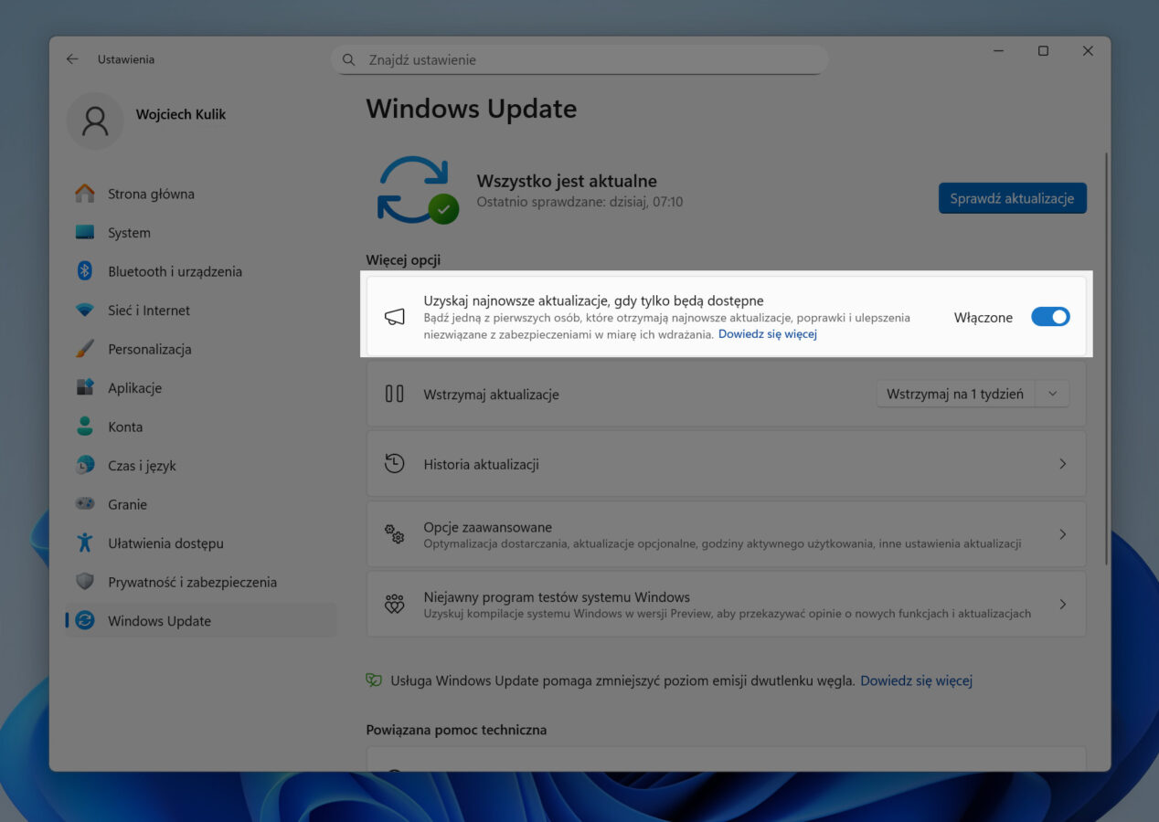 Windows 11 aktualizacja automatyczna