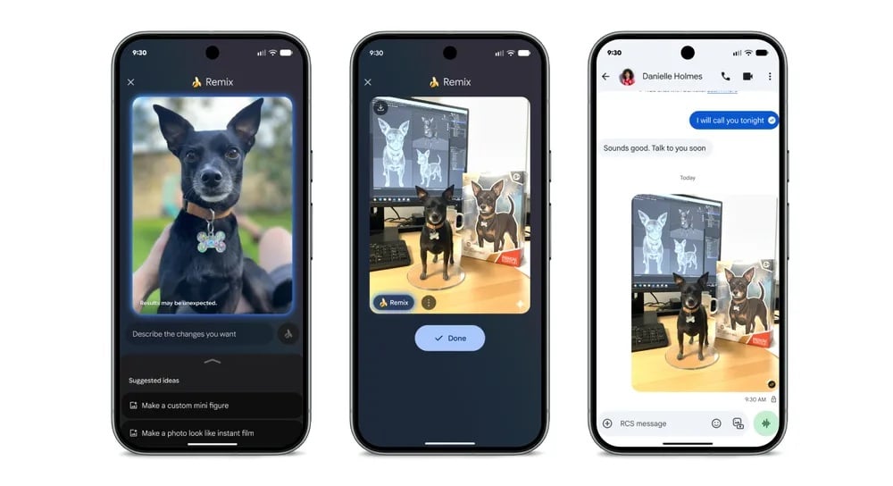 Funkcja Remix w aplikacji Wiadomości Google
