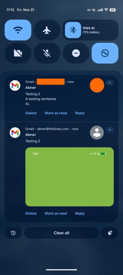 Gmail nowe podejście do powiadomień zdjęcia i załączniki
