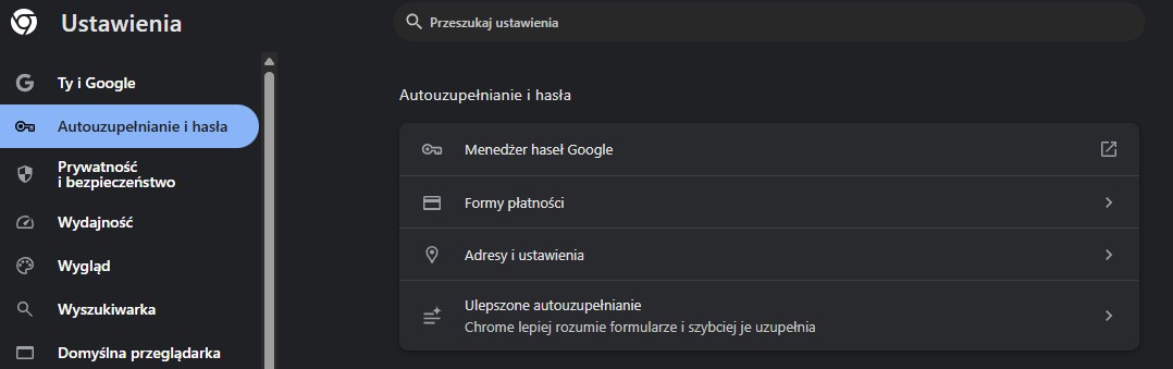 Ulepszone autouzupełnianie w Google Chrome