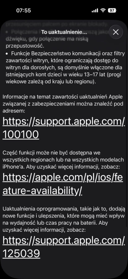 Aktualizacja iOS 26.1