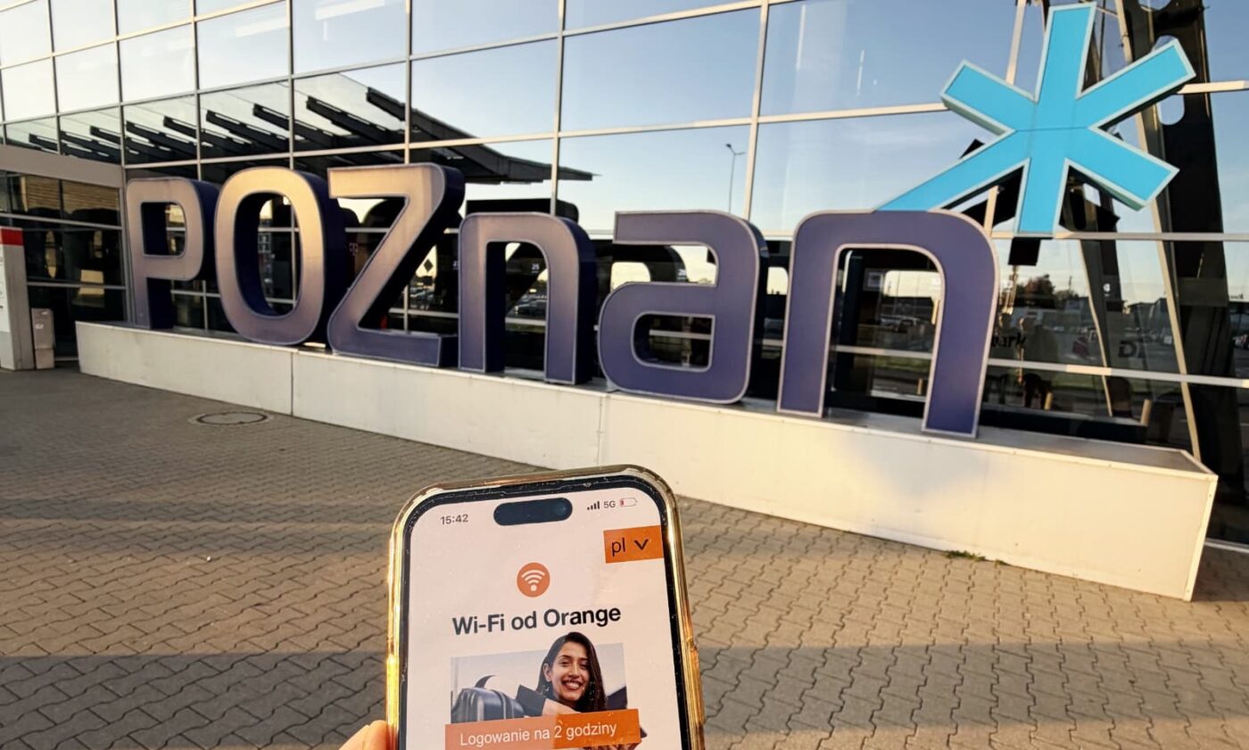 hotspot Wi-Fi 7 Orange na lotnisku Poznań Ławica