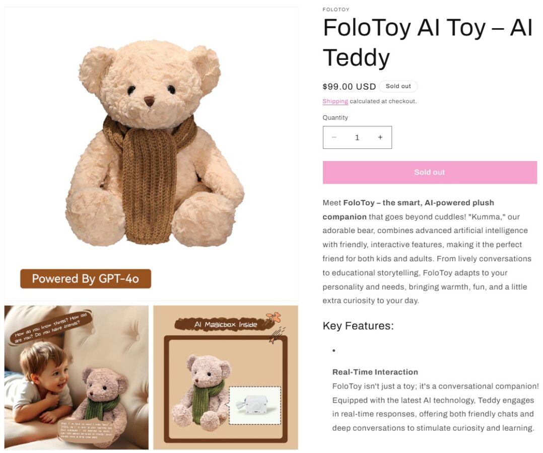 zabawka kumma teddy bear