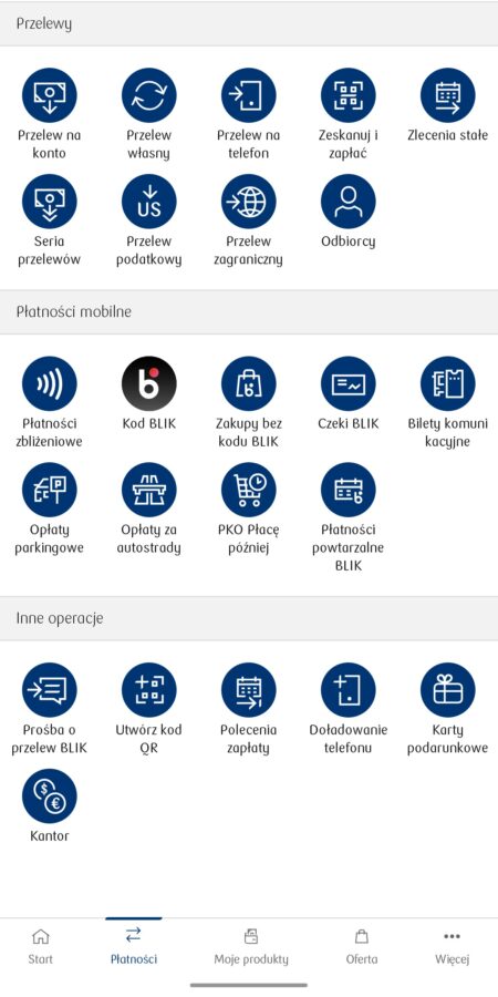 PKO Bank Polski, aplikacja IKO, screen, Prośba o przelew Blik