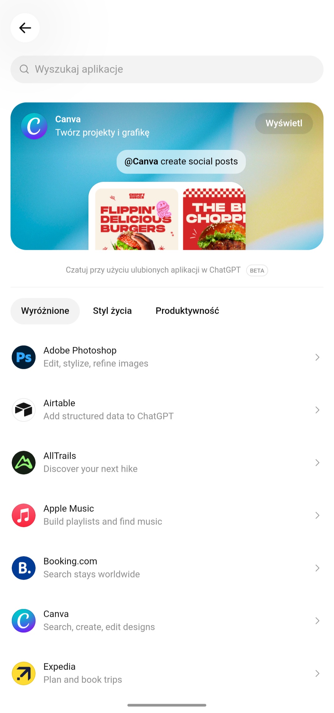 Integracja ChatGPT z Apple Music w aplikacji mobilnej