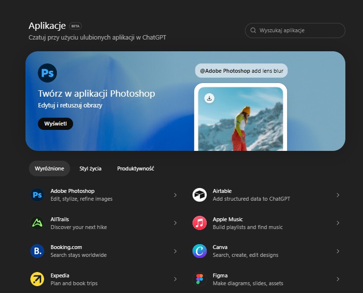 Integracja ChatGPT z Apple Music w przeglądarce