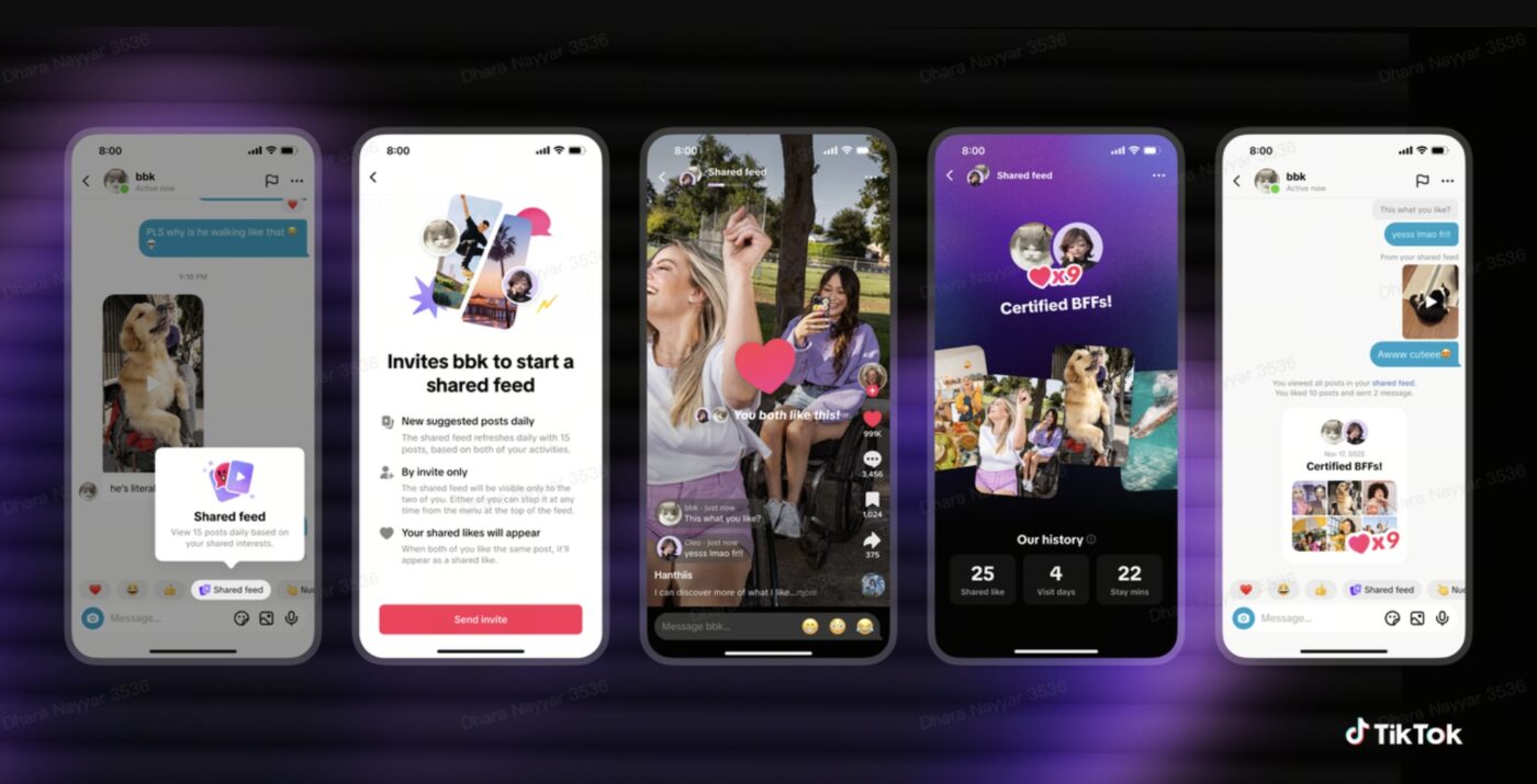 wspólny feed TikTok