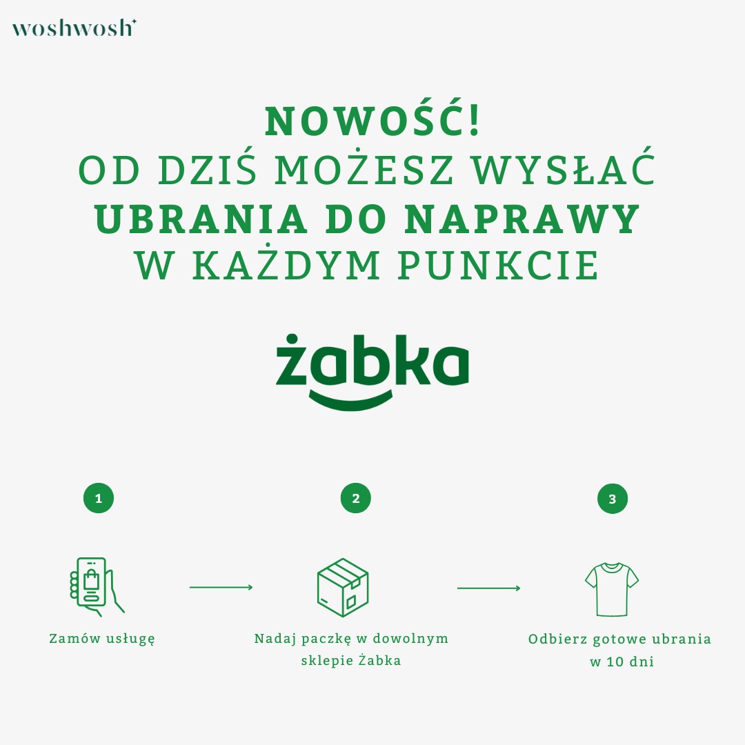 Odnawianie ubrań woshwosh, Żabka