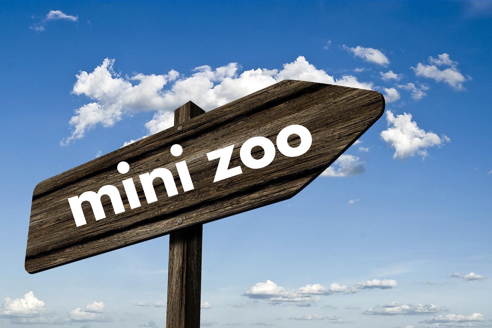 mini zoo, drogowskaz