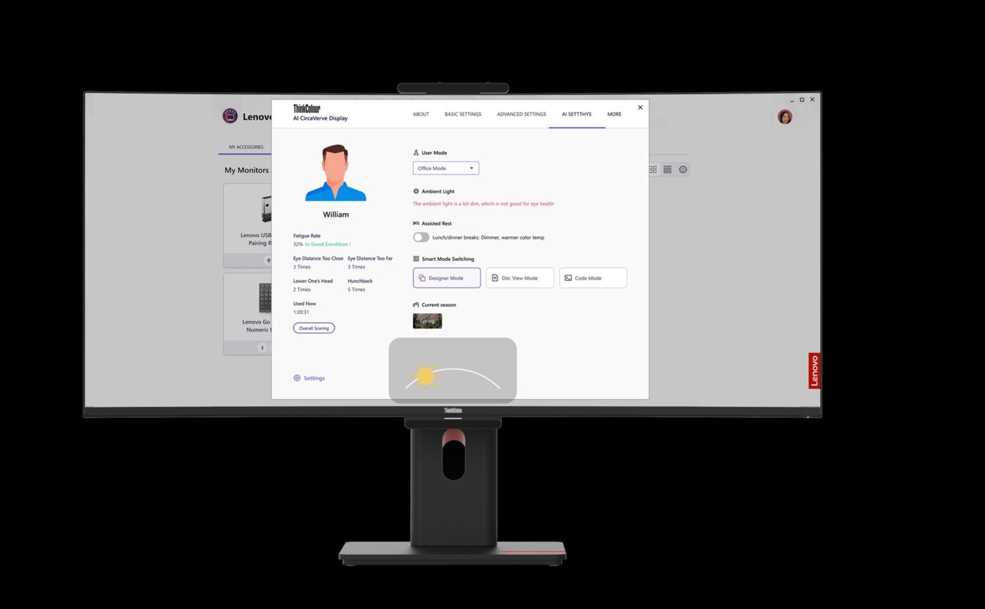 monitor lenovo ai-powered personalized display concept