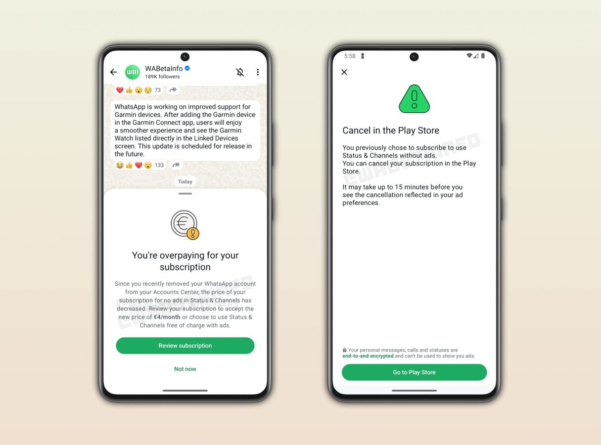 subskrypcja na whatsappie dzięki której znikną reklamy