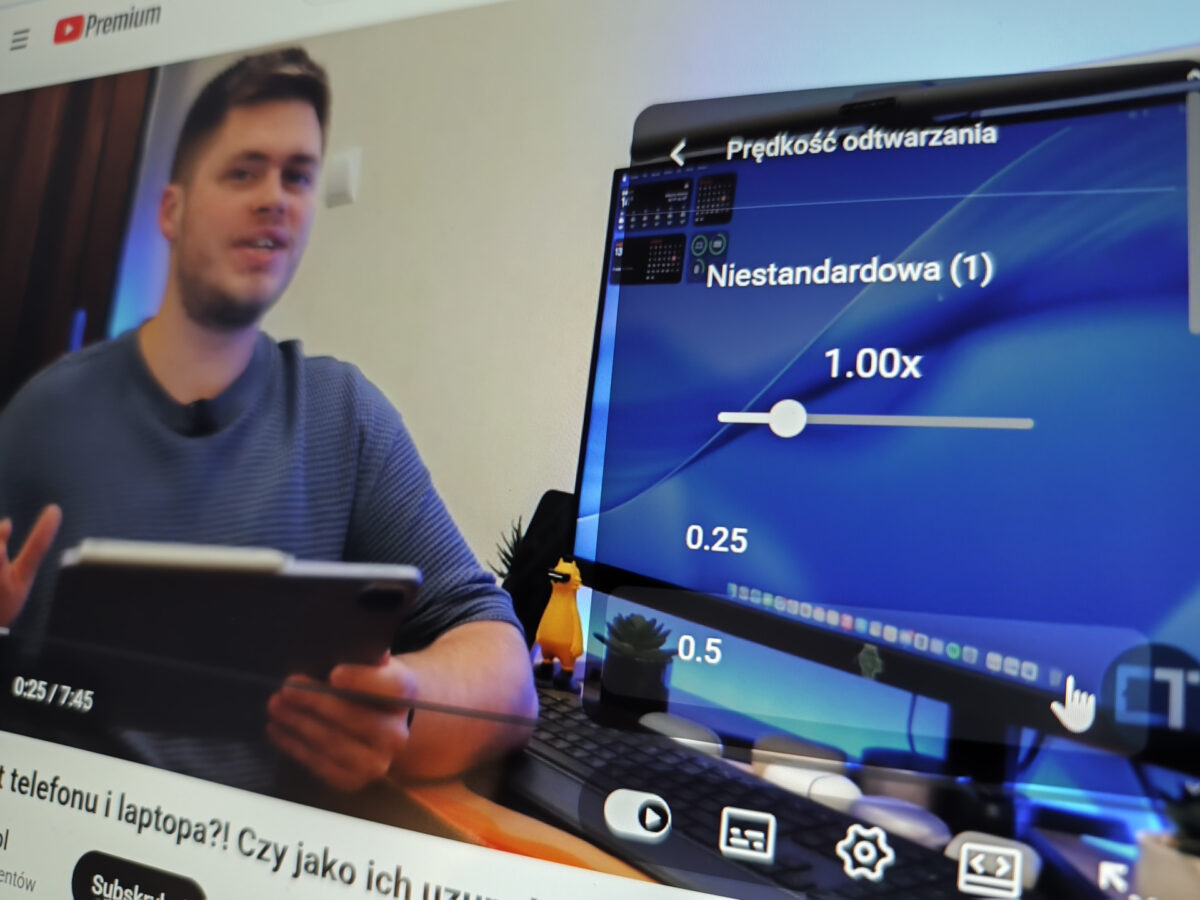 YouTube prędkość odtwarzania