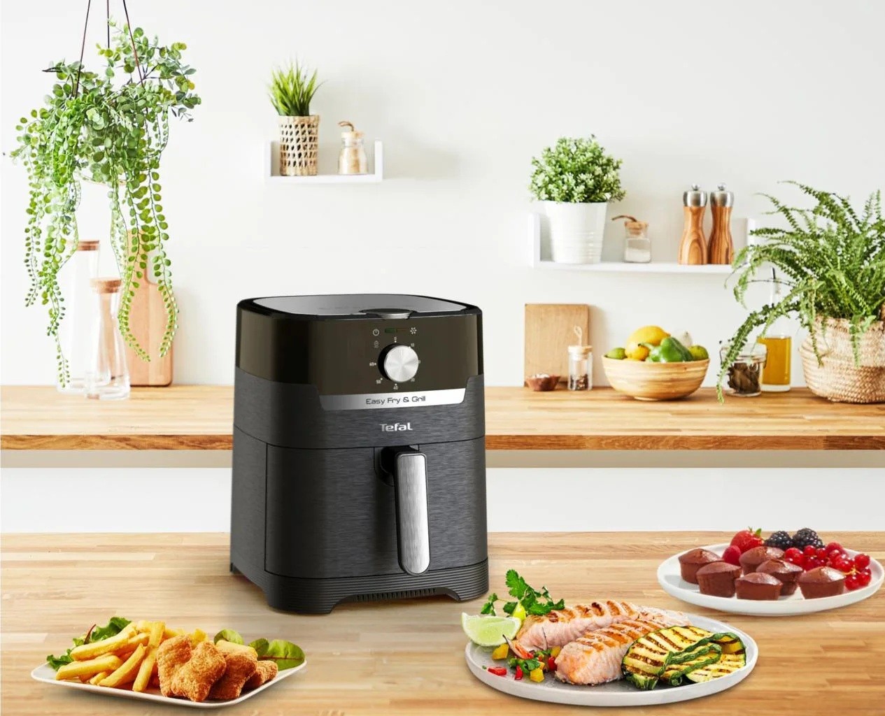 Air Fryer z funkcją grilla, Tefal EY5018, frytkownica beztłuszczowa, Lidl